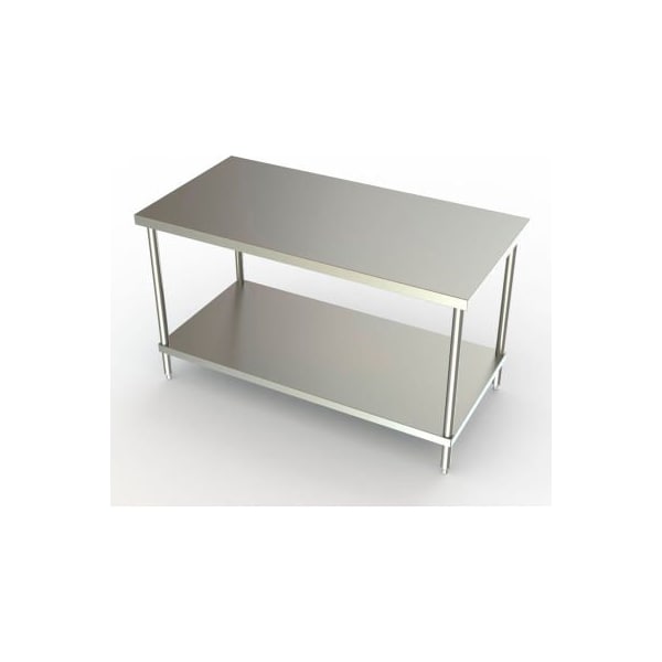 Aero Aero Manufacturing Company 304 Series Stainless Steel Workbench W/ Adj Undershelf, 96"W x 30"D 3TS-3096-ADJ - main